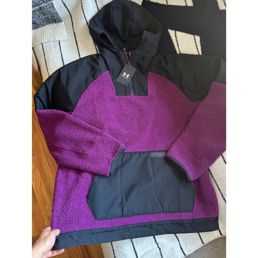 New $120 Men’s Under Armour boucle anorak pullover hoodie size 2XL